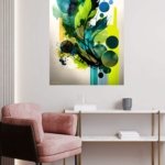 Verdant Orbit metal wall art print, view 5