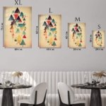 Colorful Floating Triangles metal wall art print, view 6