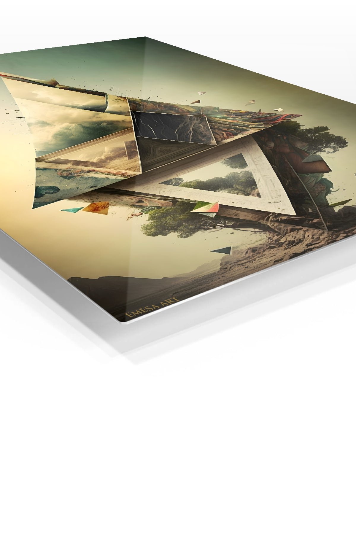 Fragmented Mountain Reverie metal wall art print, view 2