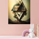 Fragmented Mountain Reverie metal wall art print, view 4