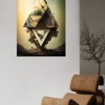 Fragmented Mountain Reverie metal wall art print, view 5
