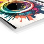 Chromatic Orbit Burst metal wall art print, view 2