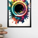 Chromatic Orbit Burst metal wall art print, view 4