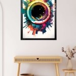 Chromatic Orbit Burst metal wall art print, view 5