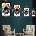 Chromatic Orbit Burst metal wall art print, view 6
