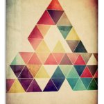 Textured Triangle Mosaic metal wall art print