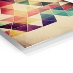 Textured Triangle Mosaic metal wall art print, view 2