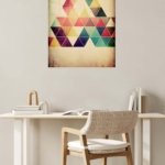 Textured Triangle Mosaic metal wall art print, view 5