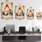 Textured Triangle Mosaic metal wall art print, view 6
