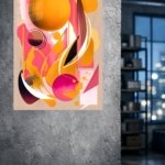 Solar Orbit Geometry metal wall art print, view 4