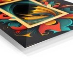 Radiant Spiral Frame metal wall art print, view 2
