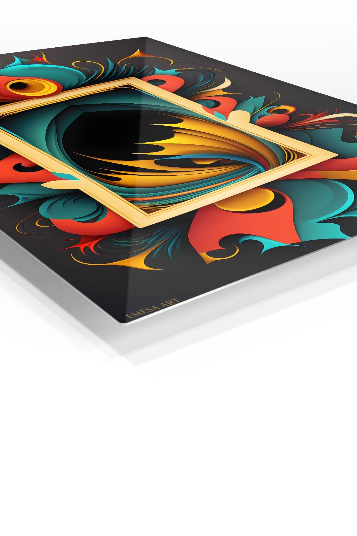 Radiant Spiral Frame metal wall art print, view 2