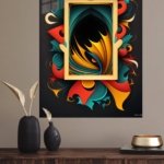 Radiant Spiral Frame metal wall art print, view 4