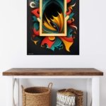 Radiant Spiral Frame metal wall art print, view 5