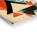 Distressed Geometric Triangle Composition metal wall art print, view 2