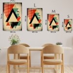 Distressed Geometric Triangle Composition metal wall art print, view 6