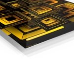 Golden Nested Geometry metal wall art print, view 2