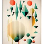 Floating Forms and Arches metal wall art print