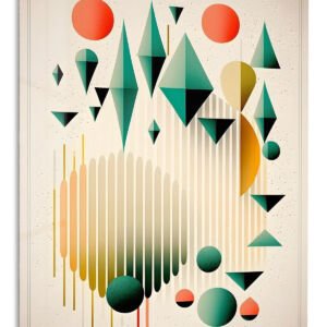 Floating Forms and Arches metal wall art print