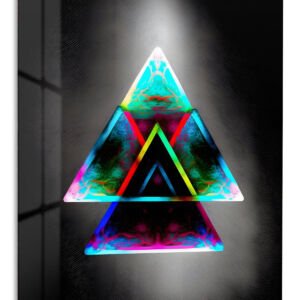 Neon Prism Ascension metal wall art print