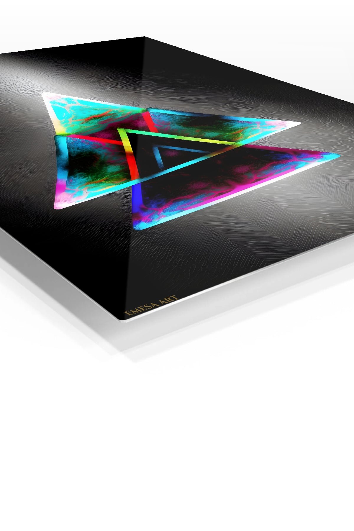 Neon Prism Ascension metal wall art print, view 2