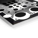 Monochrome Orbital Depth metal wall art print, view 2