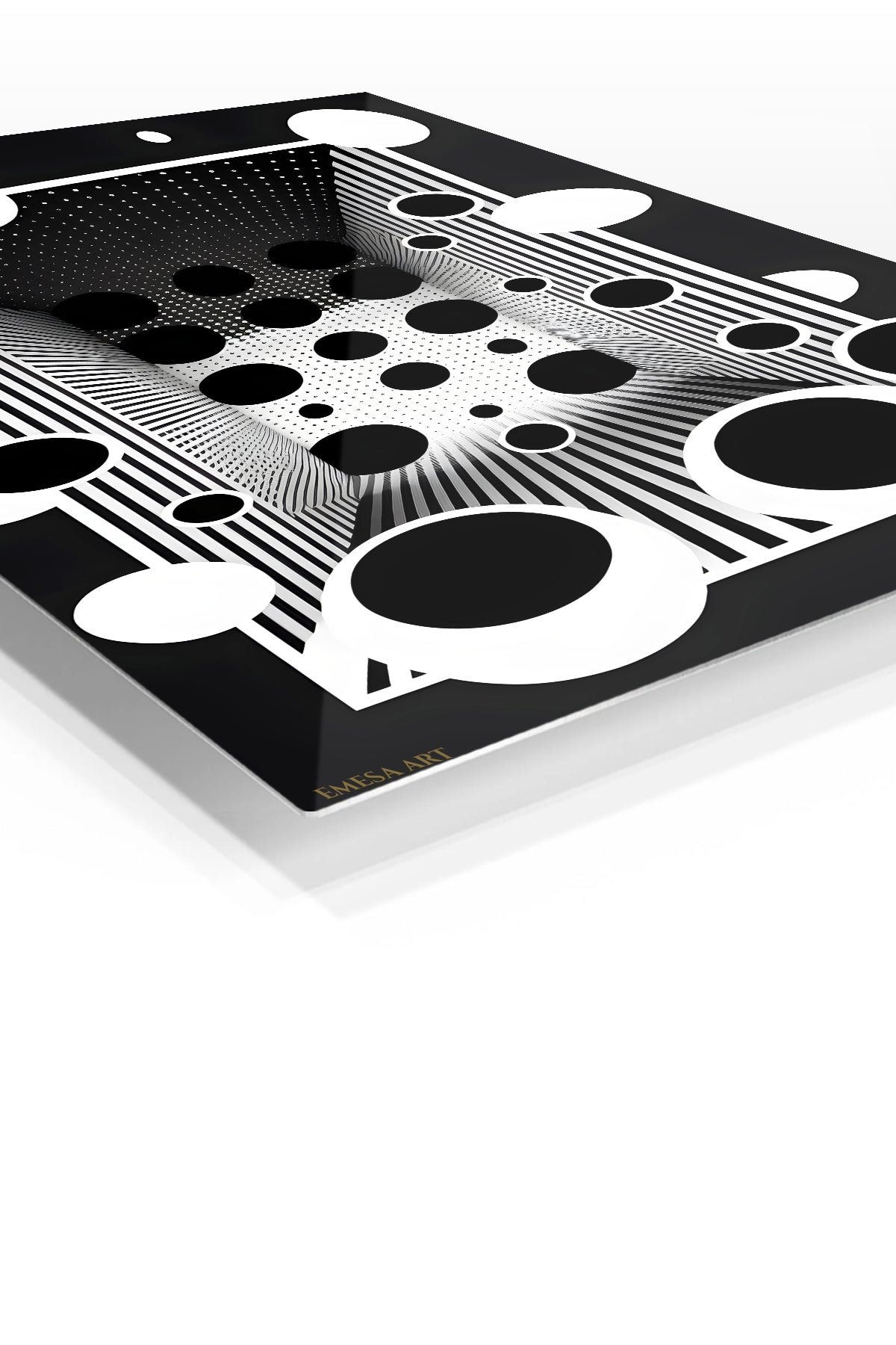 Monochrome Orbital Depth metal wall art print, view 2