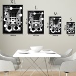 Monochrome Orbital Depth metal wall art print, view 6
