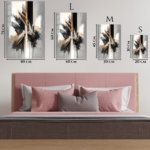 Gilded Vertical Fracture metal wall art print, view 6