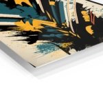 Teal and Gold Velocity metal wall art print, view 2