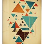 Balanced Triangle Mosaic metal wall art print