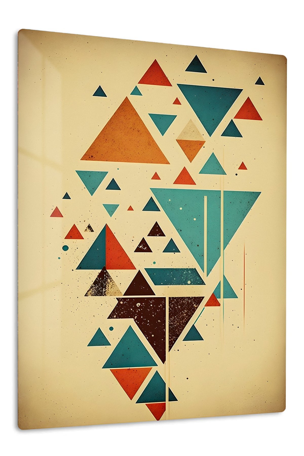 Balanced Triangle Mosaic metal wall art print