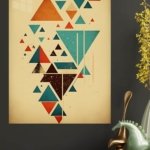 Balanced Triangle Mosaic metal wall art print, view 4