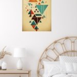 Balanced Triangle Mosaic metal wall art print, view 5