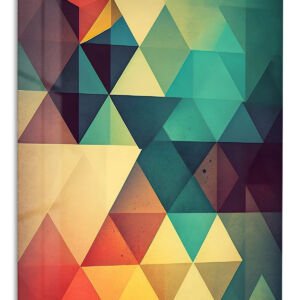 Prismatic Triangle Mosaic metal wall art print