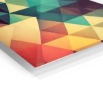 Prismatic Triangle Mosaic metal wall art print, view 2