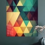 Prismatic Triangle Mosaic metal wall art print, view 4