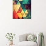 Prismatic Triangle Mosaic metal wall art print, view 5