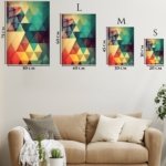 Prismatic Triangle Mosaic metal wall art print, view 6