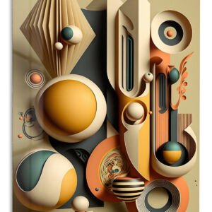 Celestial Geometric Balance metal wall art print