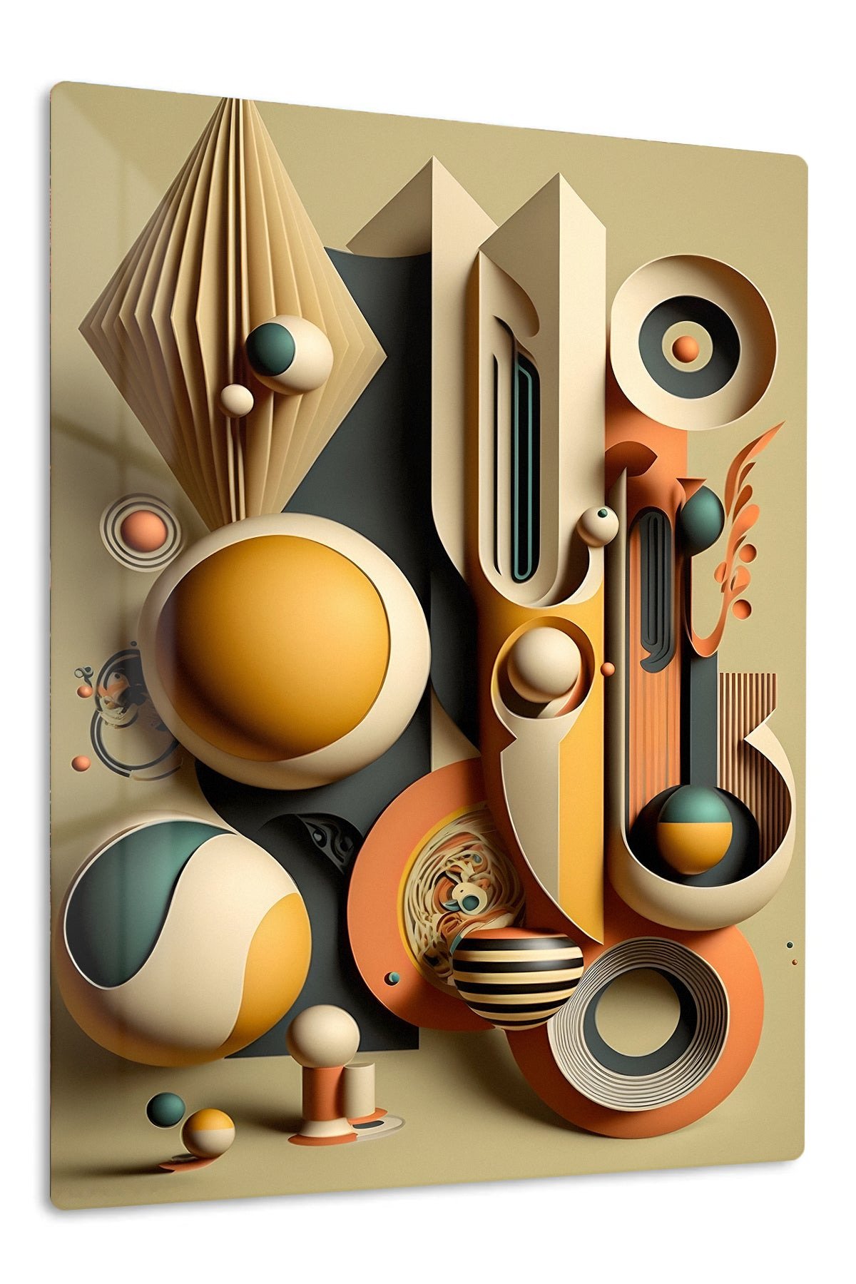 Celestial Geometric Balance metal wall art print