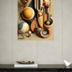 Celestial Geometric Balance metal wall art print, view 4