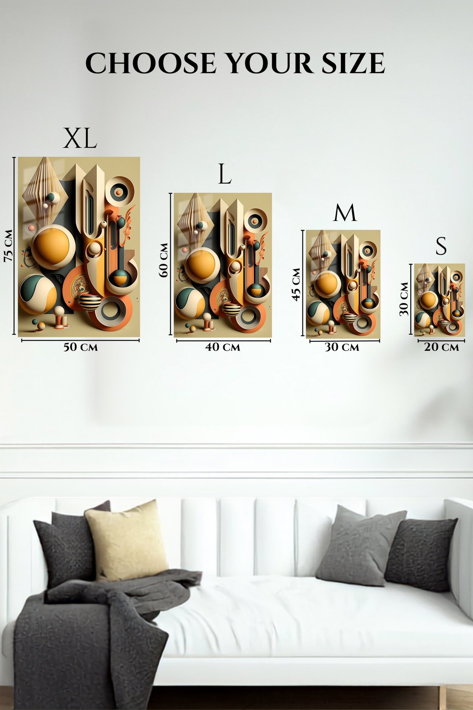 Celestial Geometric Balance metal wall art print, view 6