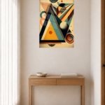Retro Geometric Orbit metal wall art print, view 5