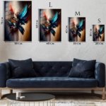 Crimson and Cyan Fracture metal wall art print, view 6