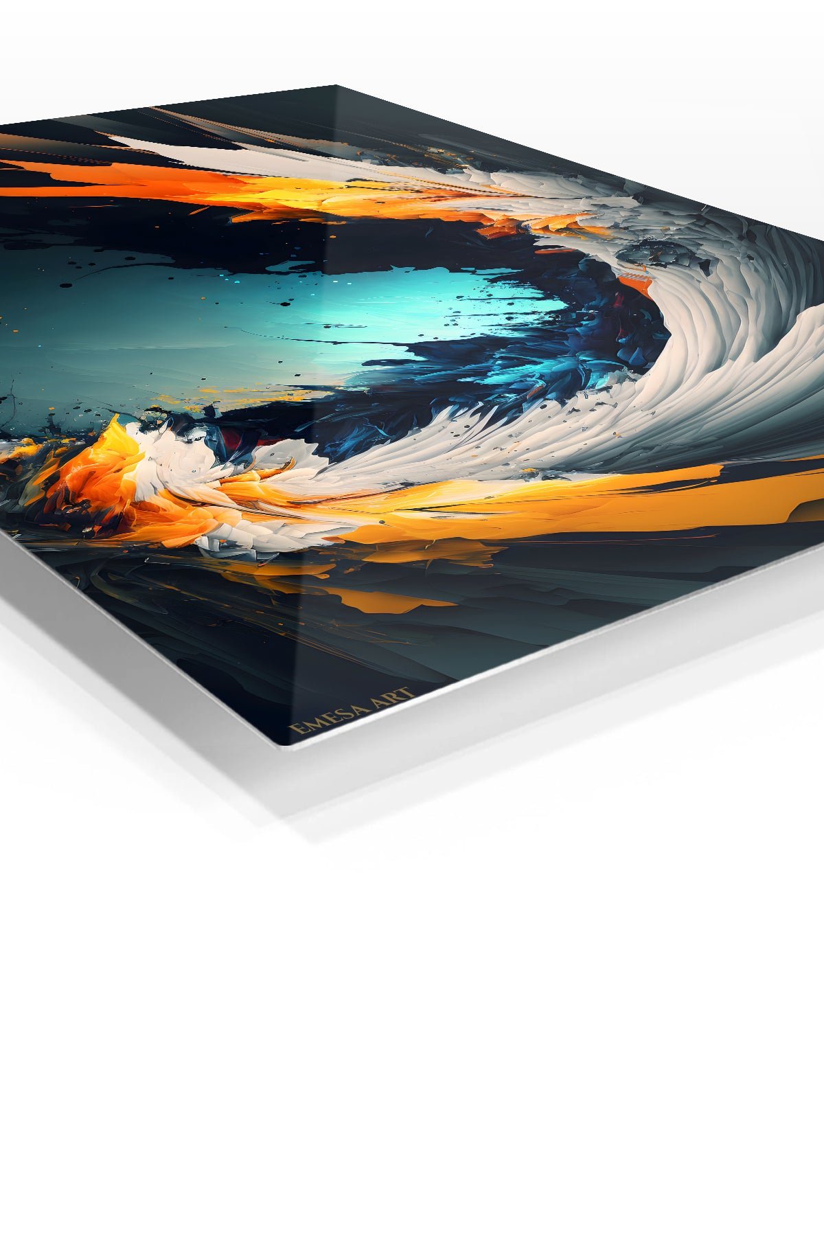 Ember Tide Vortex metal wall art print, view 2