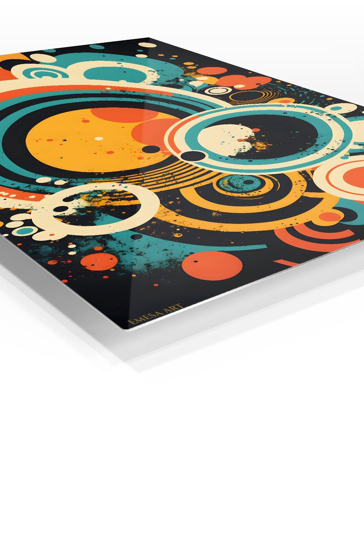Retro Orbit Cascade metal wall art print, view 2