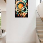Retro Orbit Cascade metal wall art print, view 5