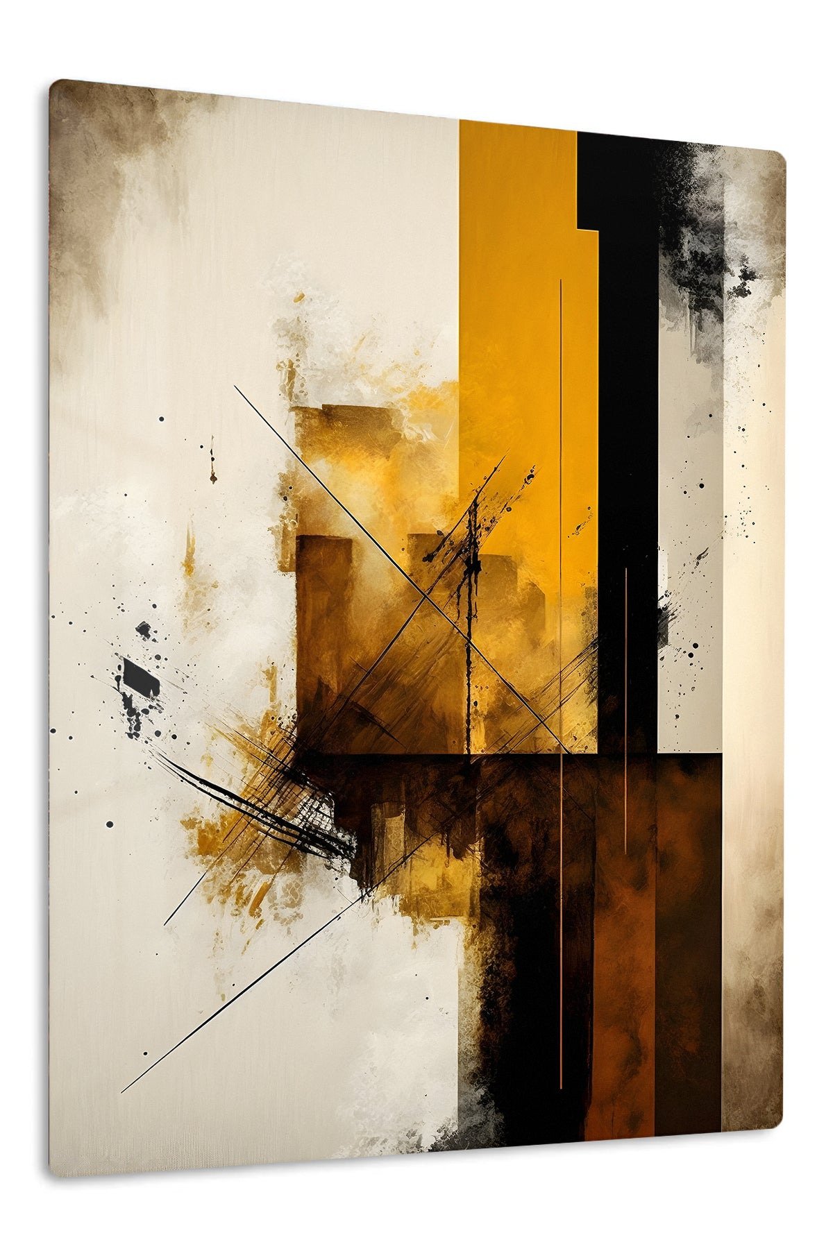 Ochre Axis metal wall art print