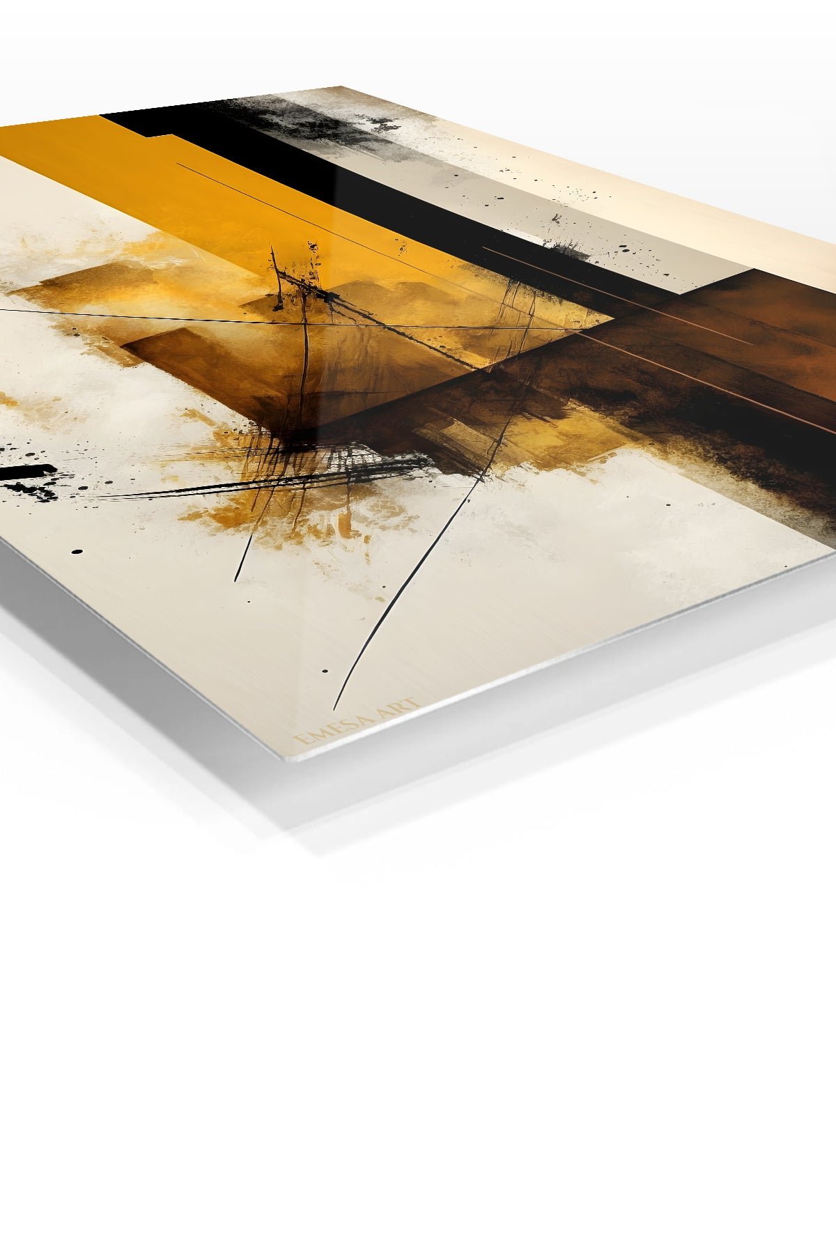 Ochre Axis metal wall art print, view 2